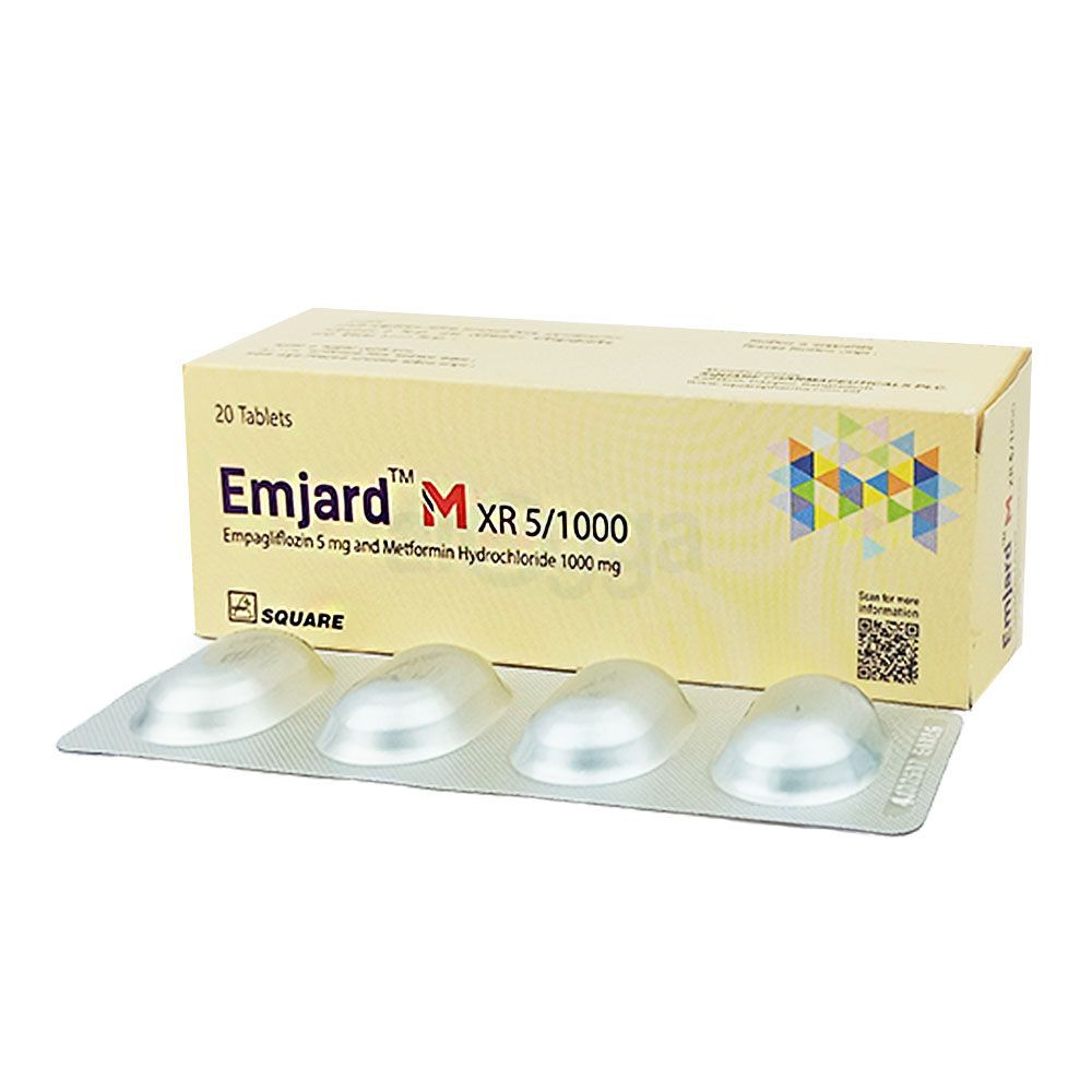 Emjard M XR 5/1000 5mg+1000mg tablet