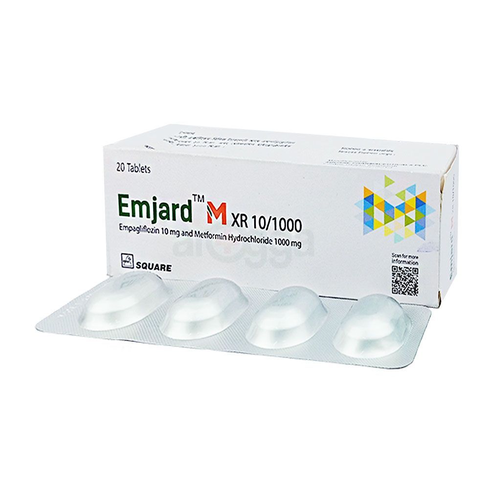 Emjard M XR 10/1000 10mg+1000mg tablet