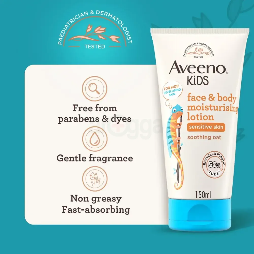 Aveeno Kids Face & Body Moisturising Lotion for Sensitive Skin 150ml  
