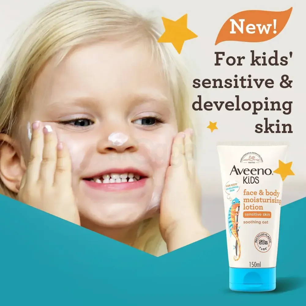 Aveeno Kids Face & Body Moisturising Lotion for Sensitive Skin 150ml  