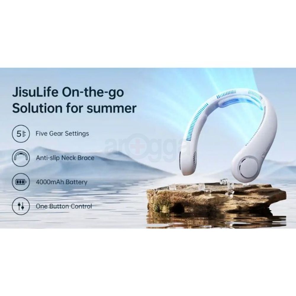 JISULIFE NeckFan Life 4 (FA14X) Ultimate Wearable Cooling Solution 5000mAh  