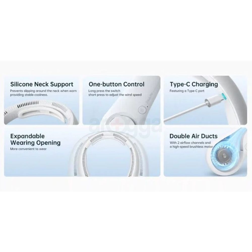 JISULIFE NeckFan Life 4 (FA14X) Ultimate Wearable Cooling Solution 5000mAh  