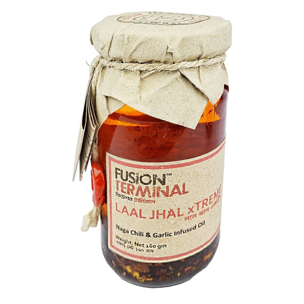 Fusion Terminal Laal Jhal Xtreme Naga Chilli & Garlic Infused Oil 160g  