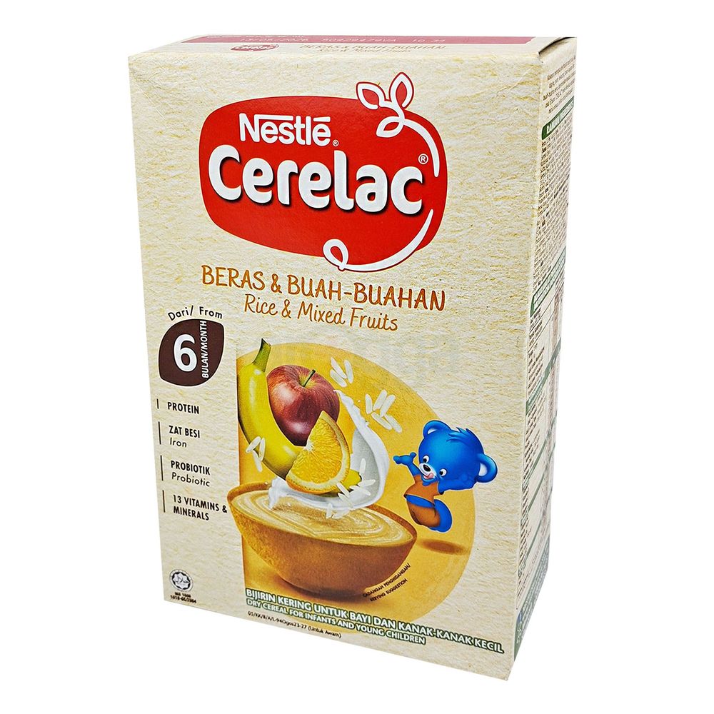 Nestlé Cerelac Beras & Buah-Buahan Rice & Mixed Fruits From 6 Month  250g  
