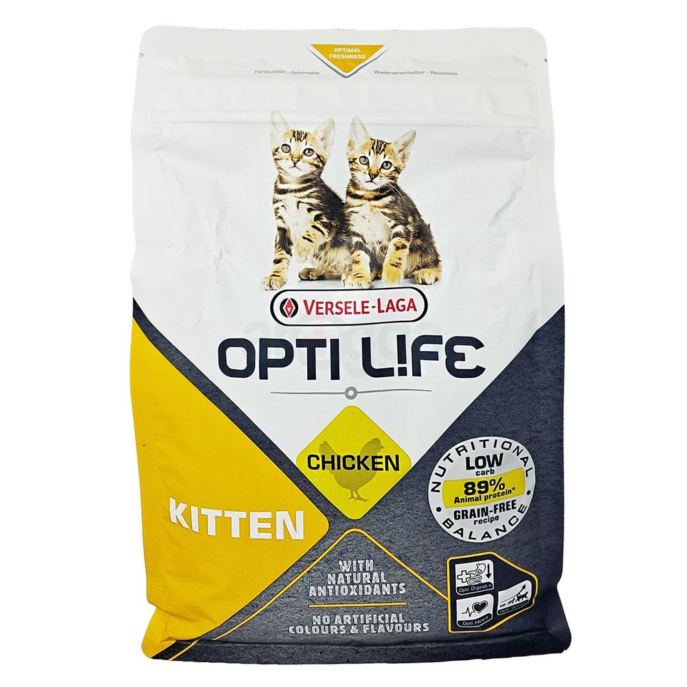 Versele-Laga Opti-Life Grain Free Super Premium Cat Food Kitten Chicken 2.5KG  