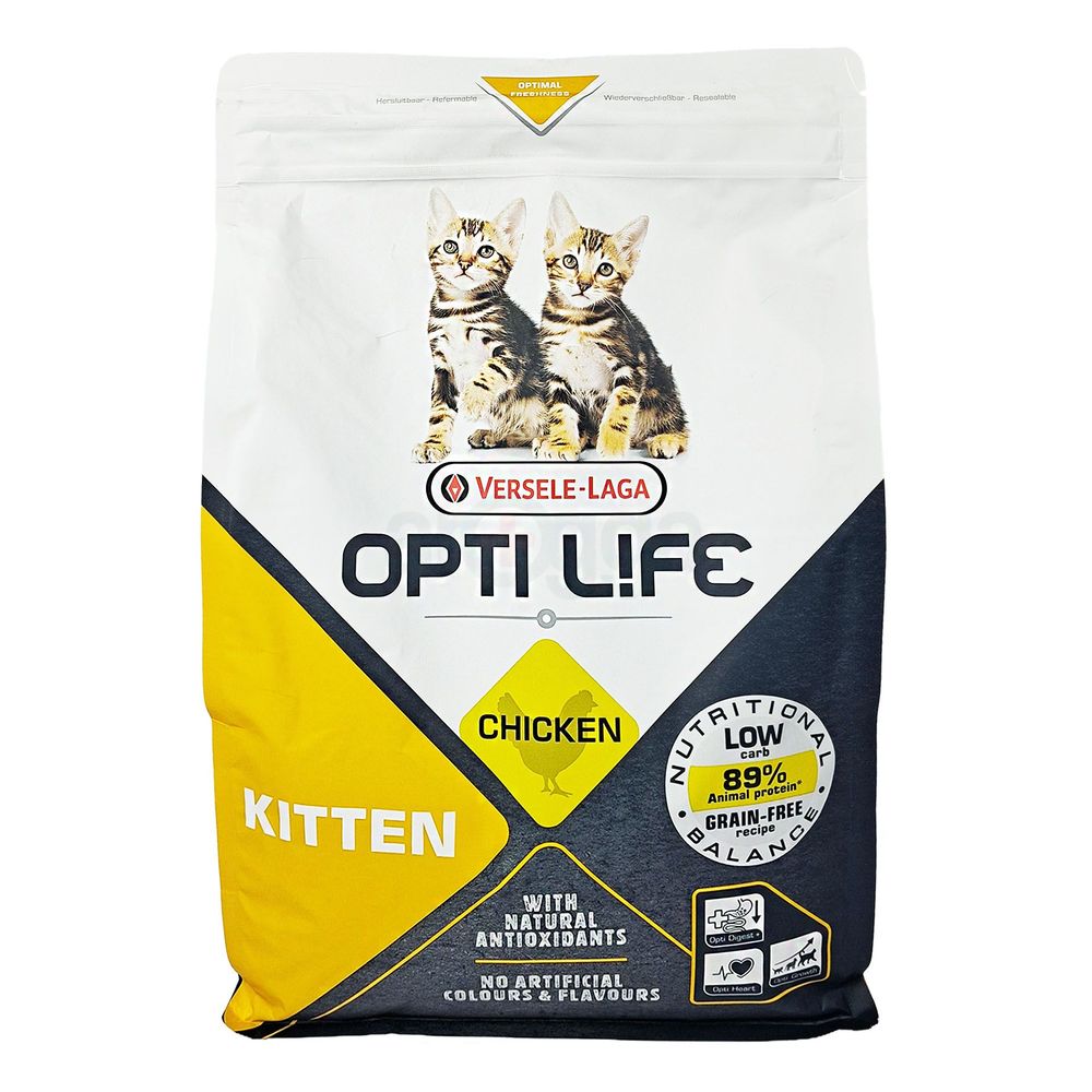 Versele-Laga Opti-Life Grain Free Super Premium Cat Food Kitten Chicken 1KG  