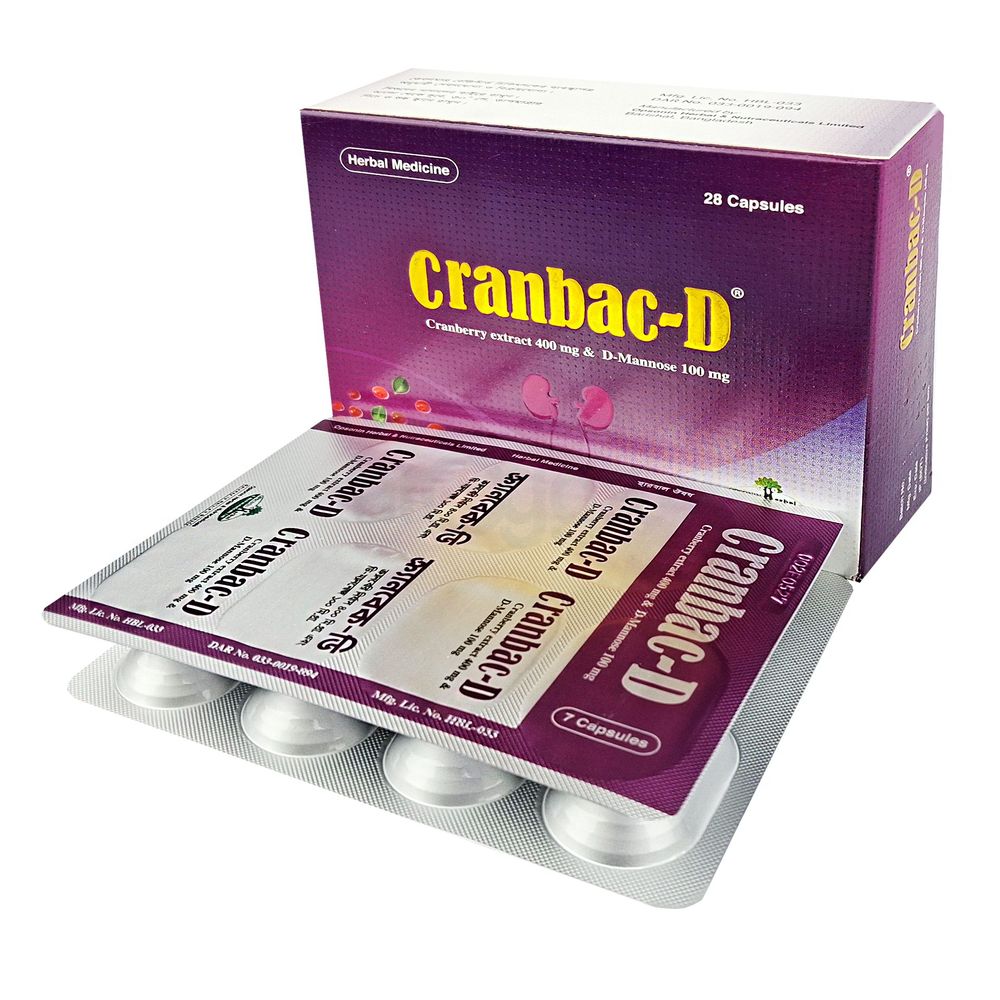 Cranbac-D 400mg+100mg capsule