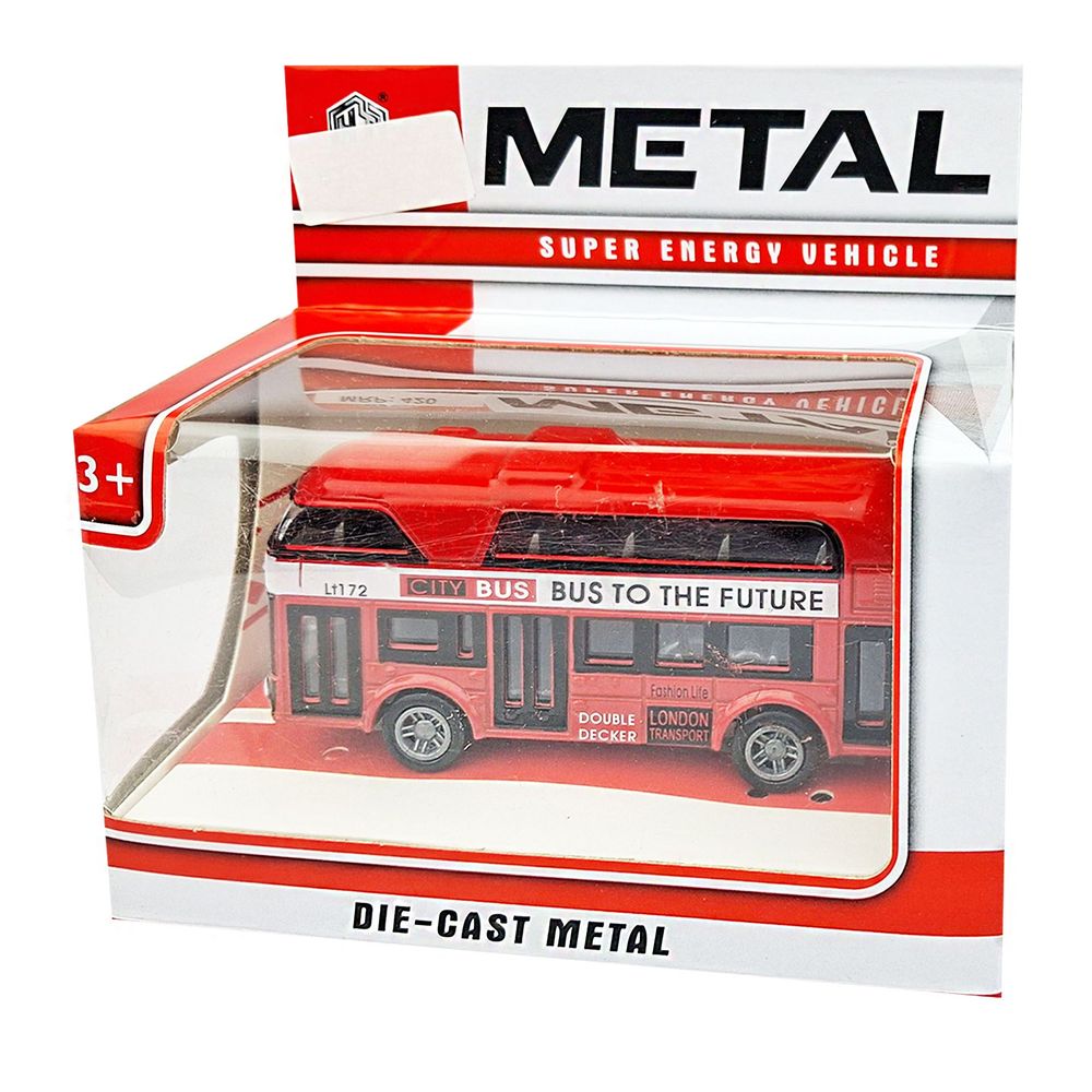 HONG Tai Die-Cast Metal City Bus Super Energy Vehicle Ages 3+  