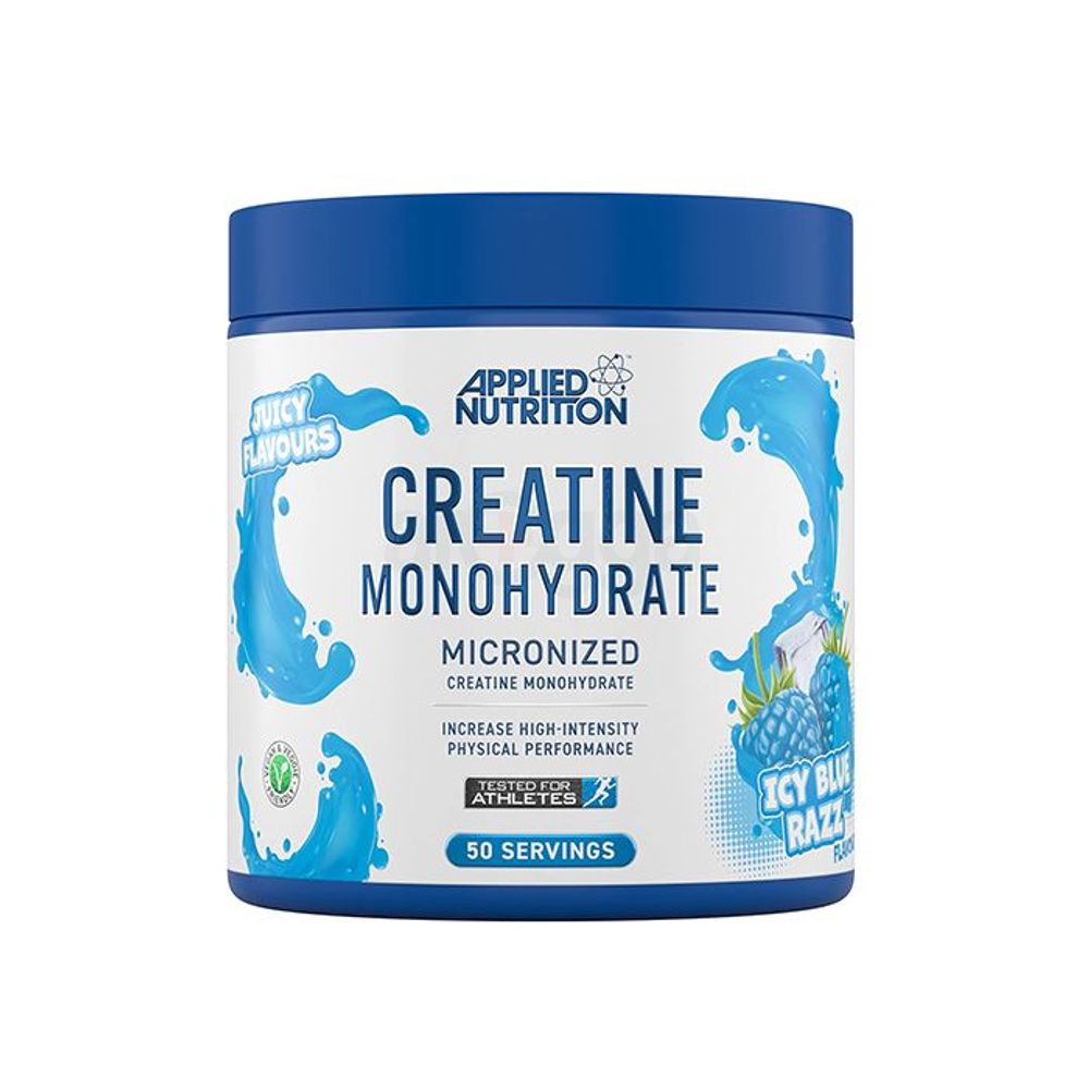 Applied Nutrition Creatine Monohydrate, Icy Blue Razz, 50 Serving  