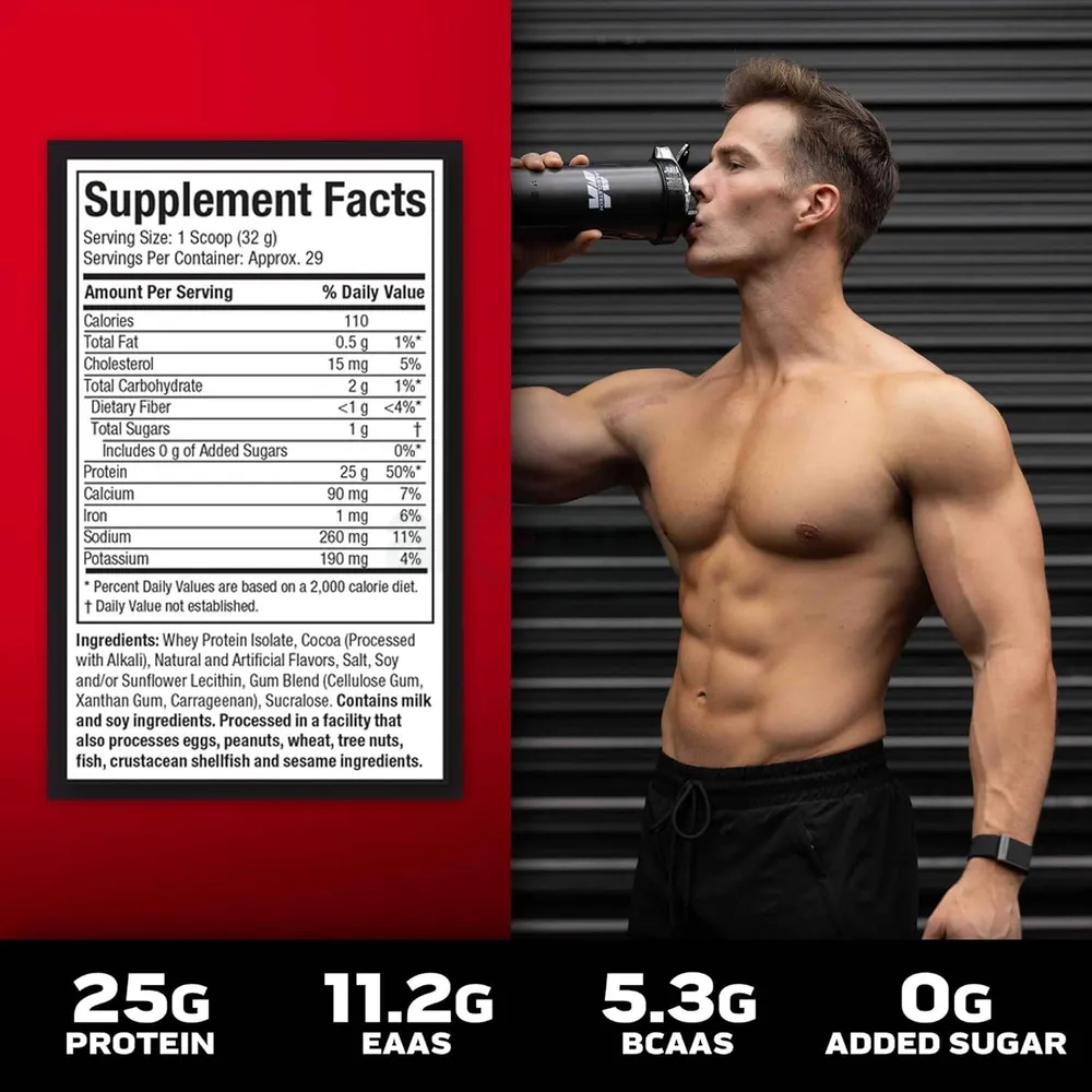 Muscletech ISOWHEY 100% Whey Protein Isolate, Chocolate, 5lbs  