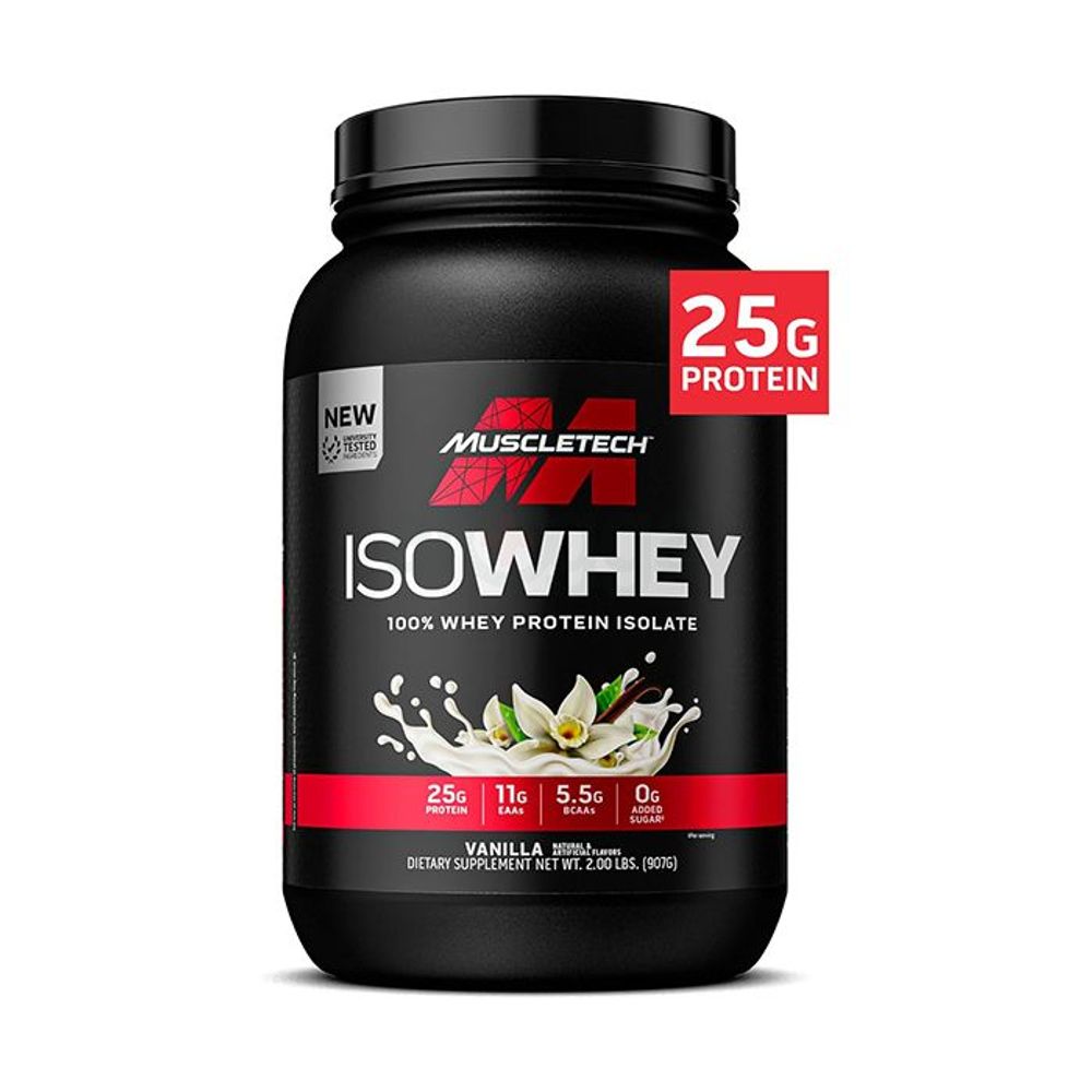 Muscletech ISOWHEY 100% Whey Protein Isolate, Vanilla, 2lbs  