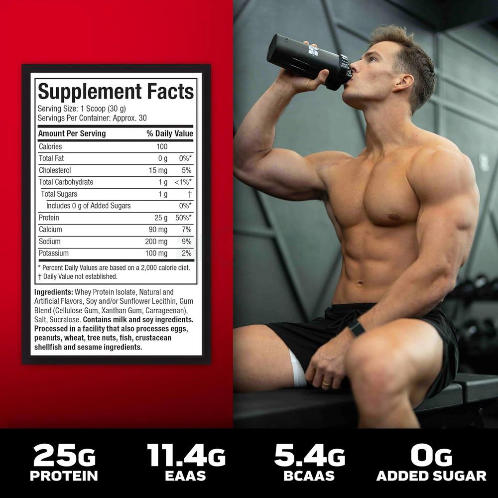 Muscletech ISOWHEY 100% Whey Protein Isolate, Vanilla, 2lbs  
