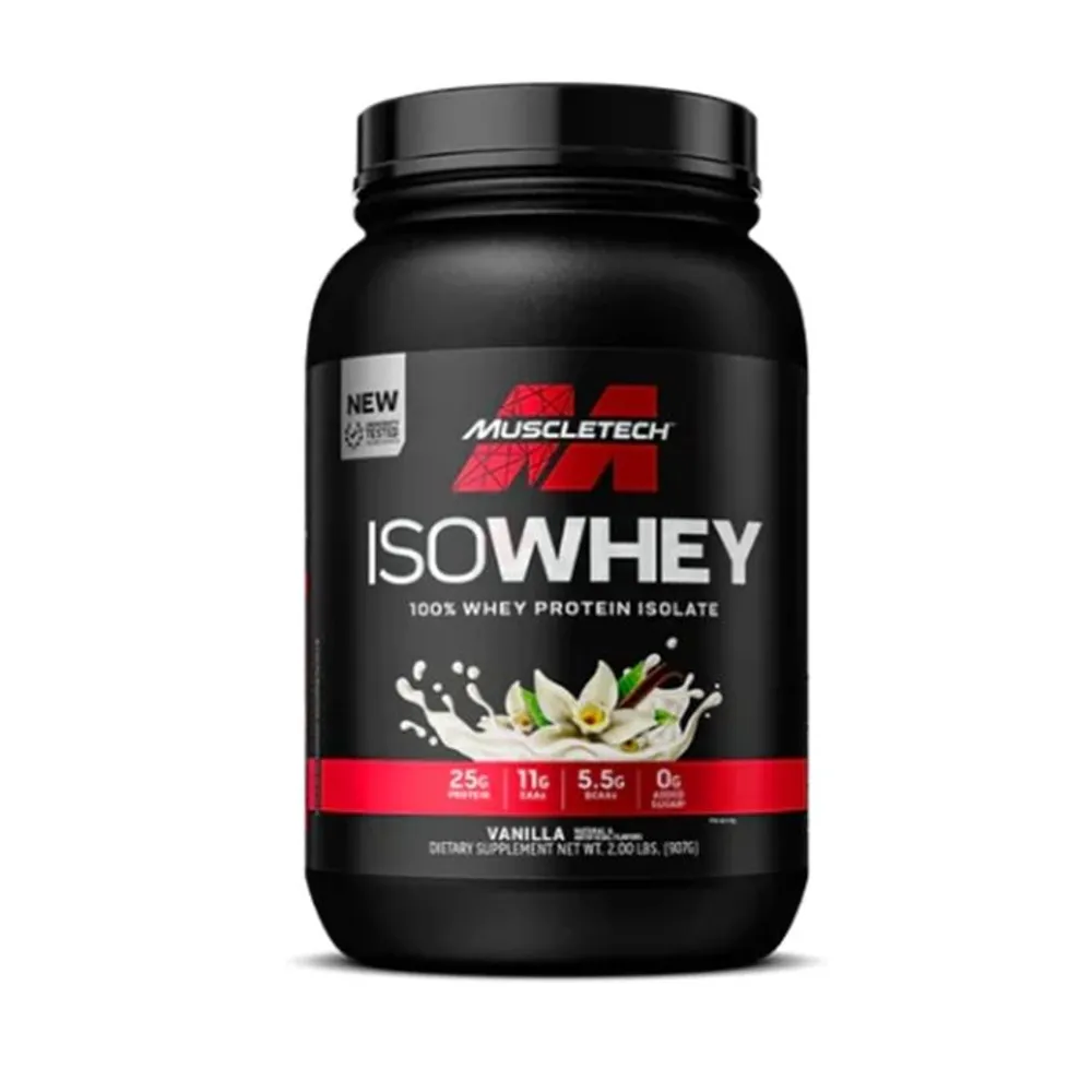 Muscletech ISOWHEY 100% Whey Protein Isolate, Vanilla, 2lbs  