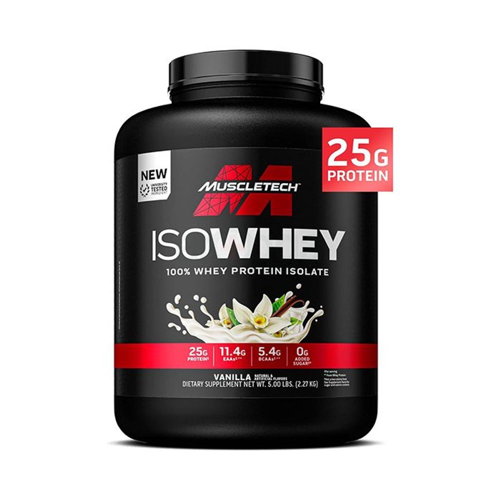 Muscletech ISOWHEY 100% Whey Protein Isolate, Vanilla, 5lbs  