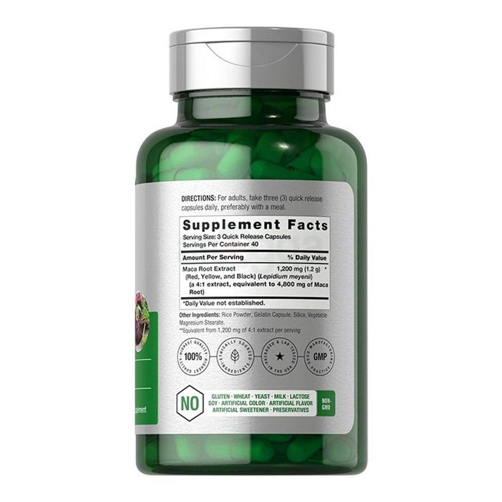 Horbaach Maca Root Capsules for Men and Women  