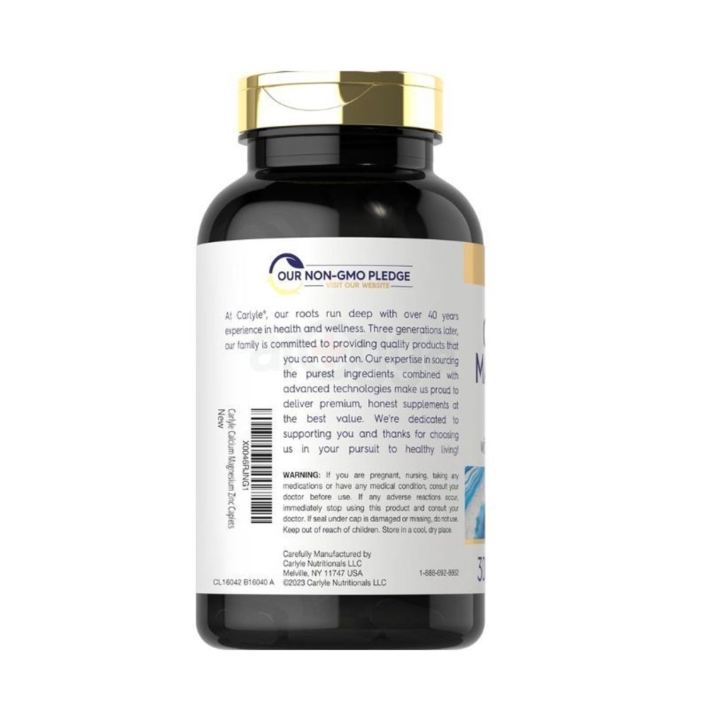 Carlyle Calcium Magnesium Zinc With D3 and Boron 300 Vegetarian Capsules  