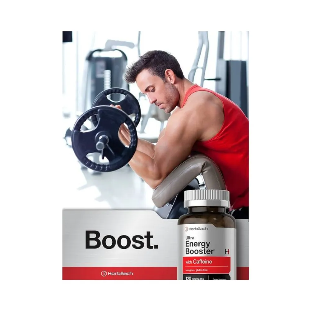 Horbäach Ultra Booster Energy With Caffeine - 120 Capsules  