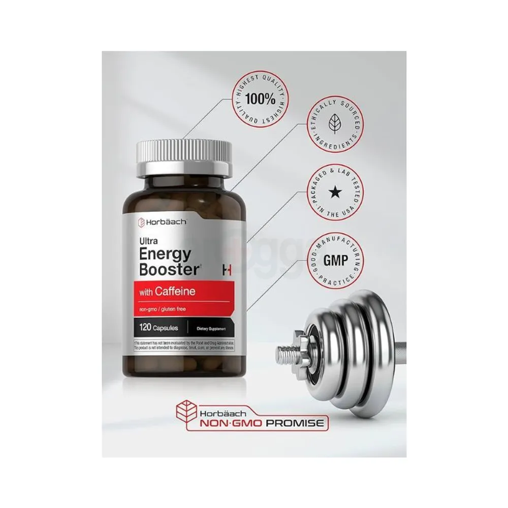 Horbäach Ultra Booster Energy With Caffeine - 120 Capsules  