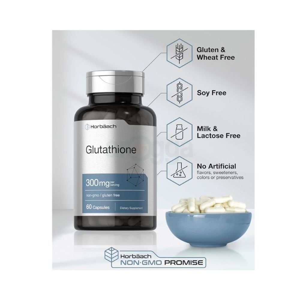 Horbäach Glutathione - 300mg - 60 Capsules  