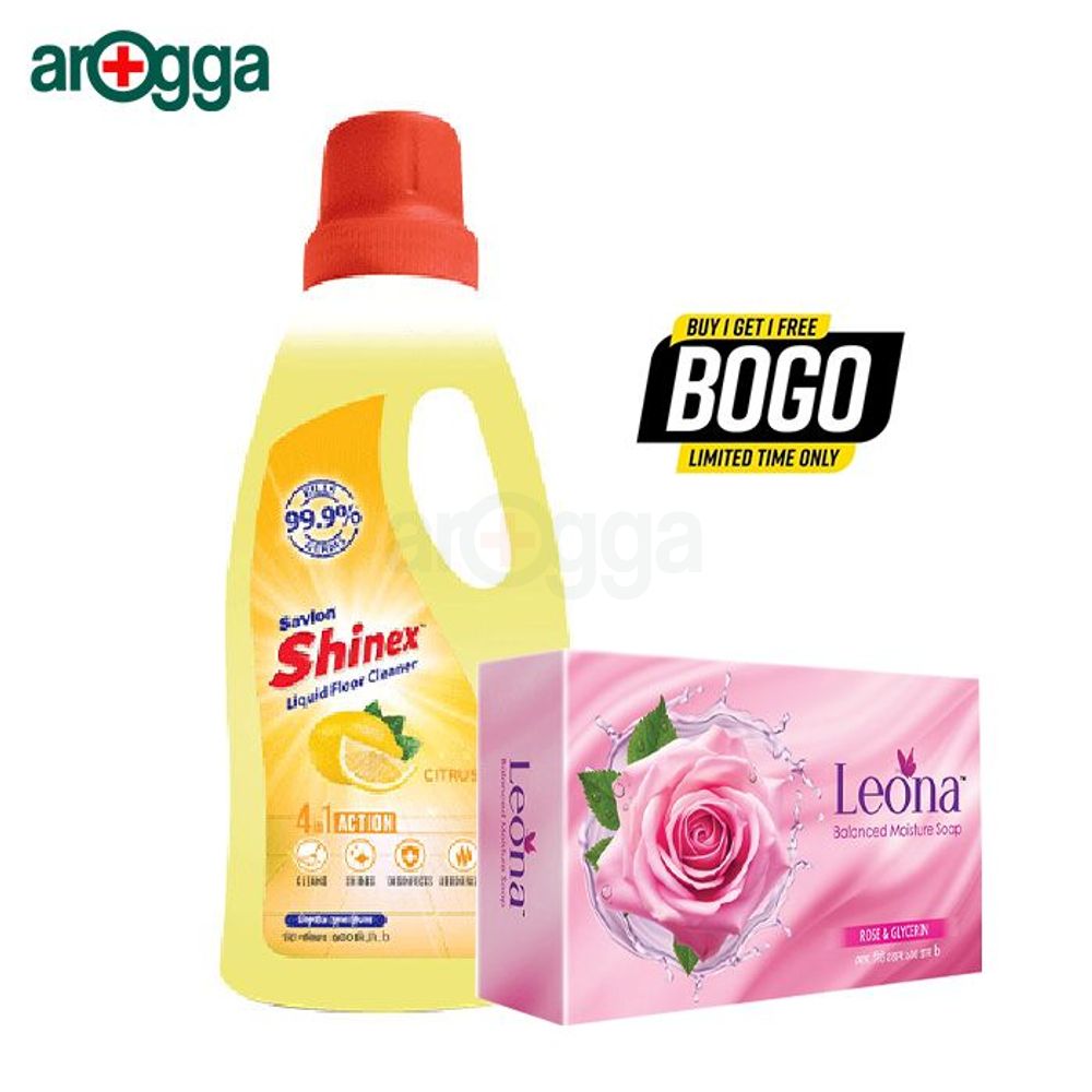Buy 1 Shinex Floor Cleaner Citrus 1000ml & Get 1 Leona Moisture Soap 100g Free  