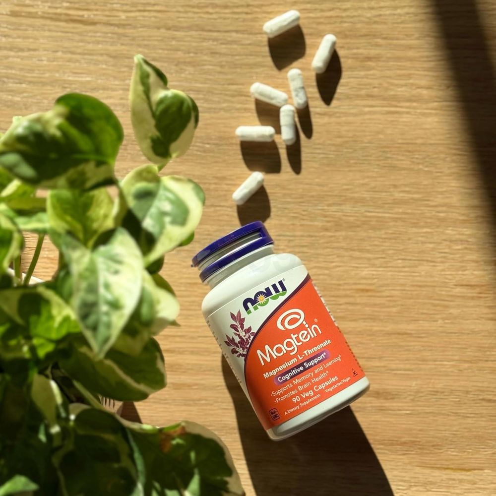 NOW Magtein Magnesium L-Threonate - 90 Veg Capsules  