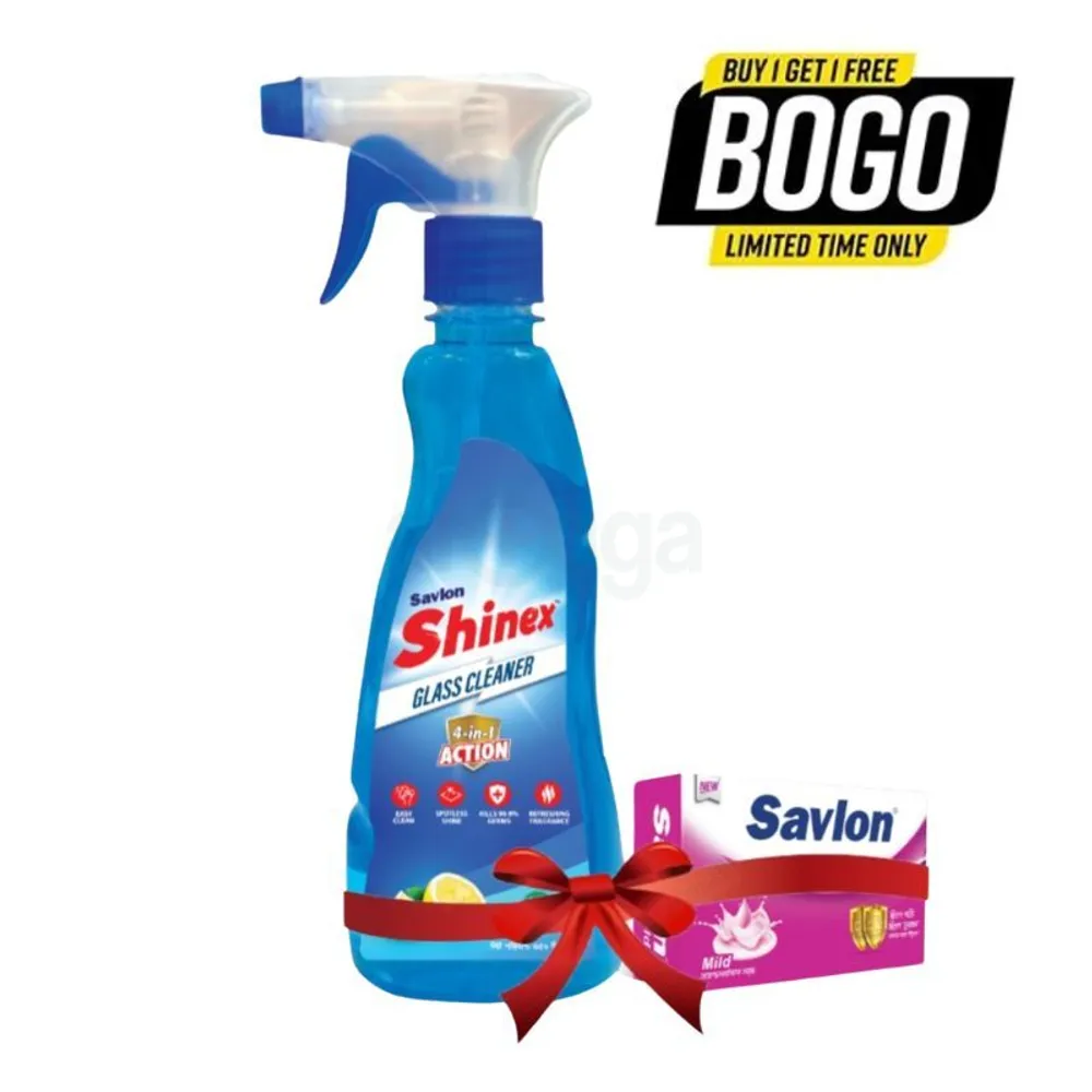 Buy 1 Shinex Glass Cleaner Spray 350ml & Get 1 Savlon Mild Soap 75g Free  