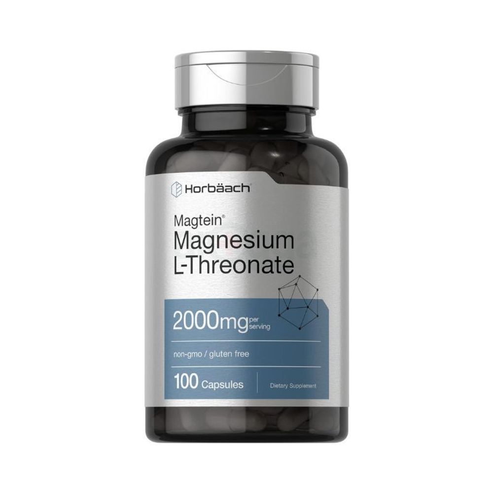 Horbäach Magtein Magnesium L-Threonate - 2000mg - 100 Capsules  