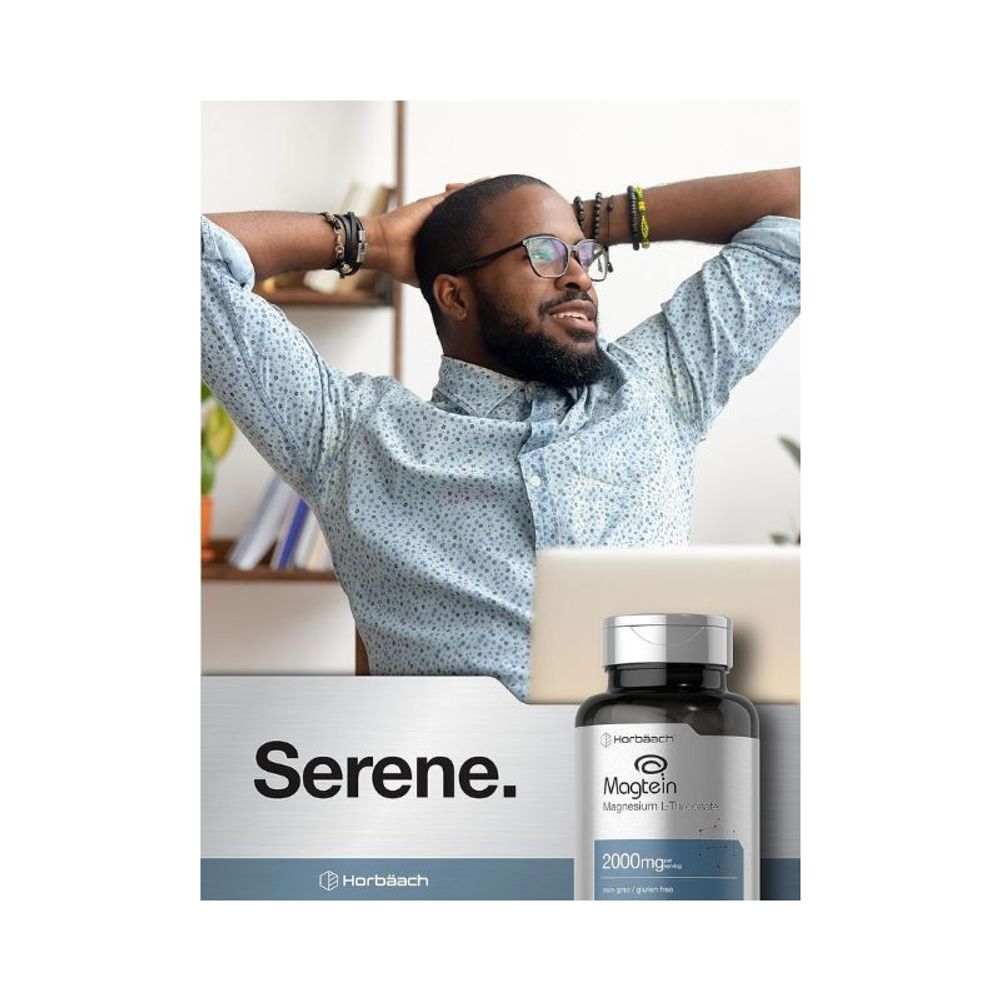 Horbäach Magtein Magnesium L-Threonate - 2000mg - 100 Capsules  