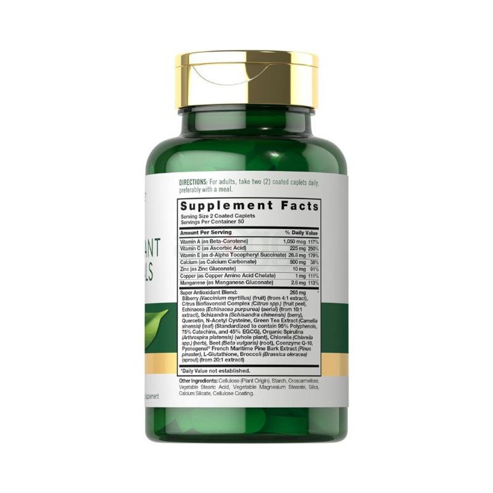 Carlyle Super Antioxidant Essentials with Vitamins A, C, E - 100 Coated Caplets  