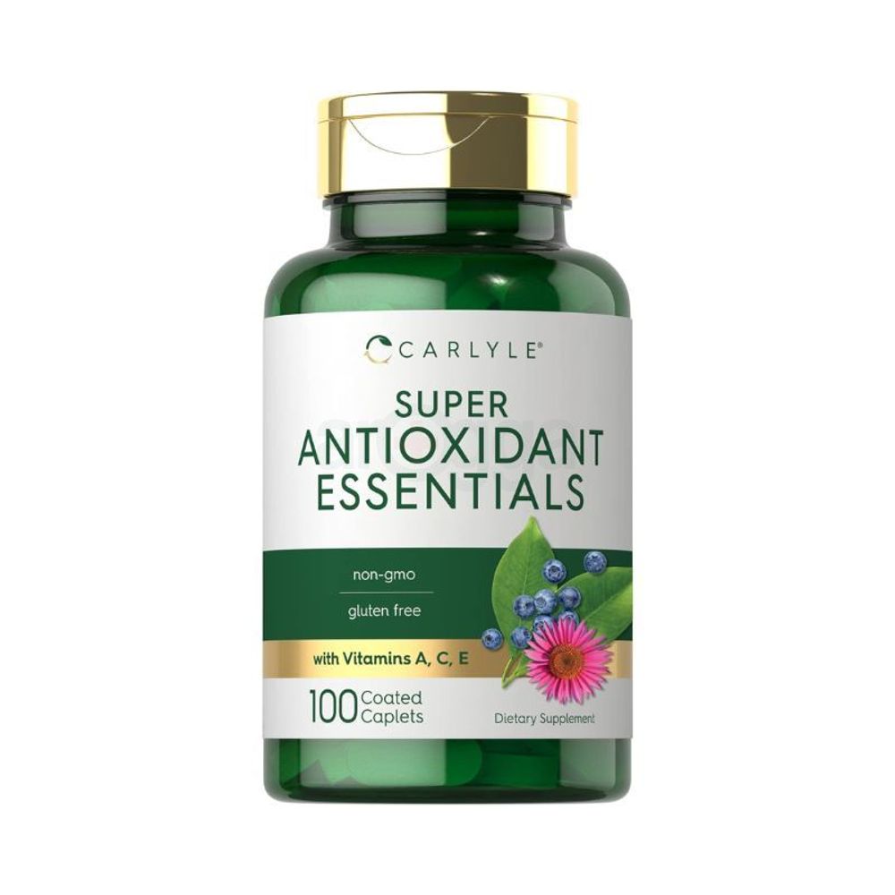 Carlyle Super Antioxidant Essentials with Vitamins A, C, E - 100 Coated Caplets  