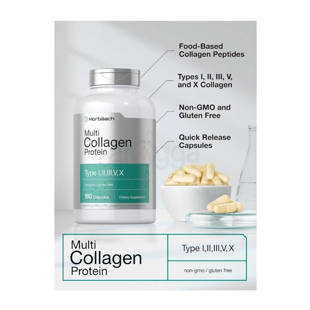 Horbäach Multi Collagen Protein - 180 Capsules  