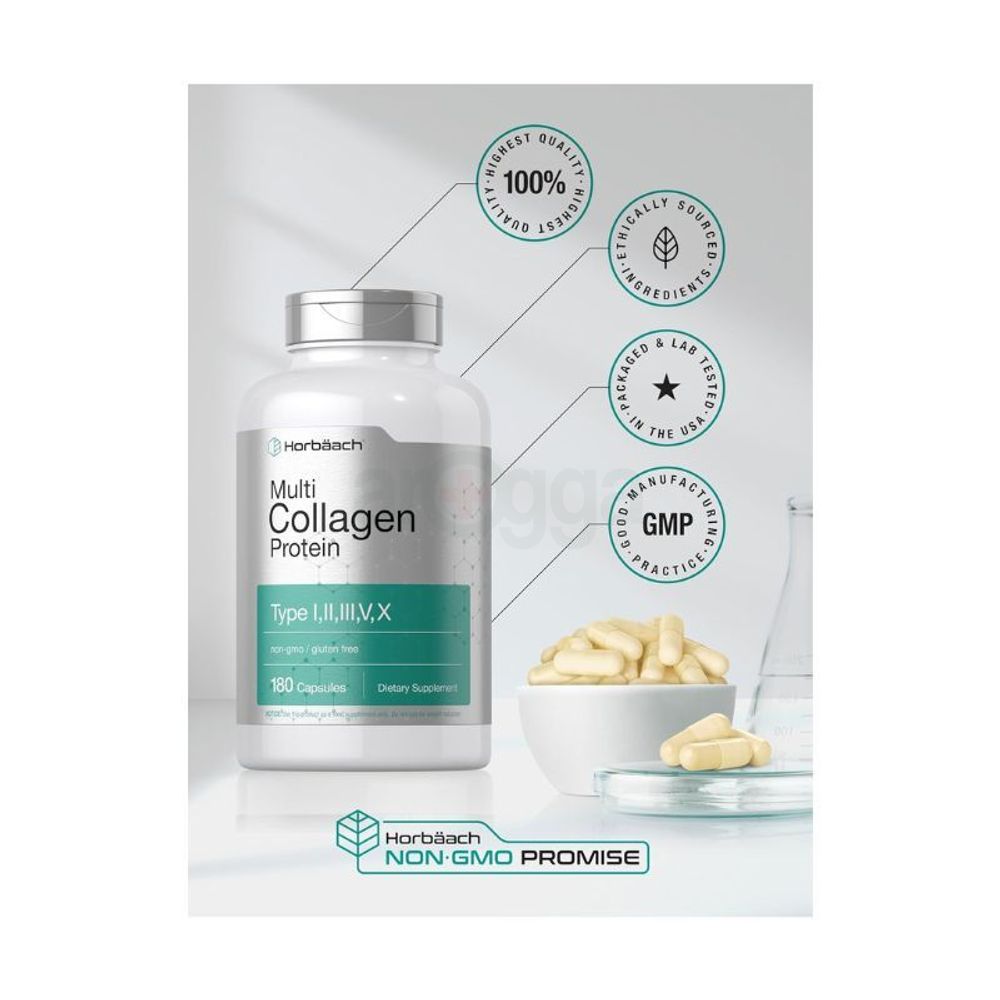 Horbäach Multi Collagen Protein - 180 Capsules  