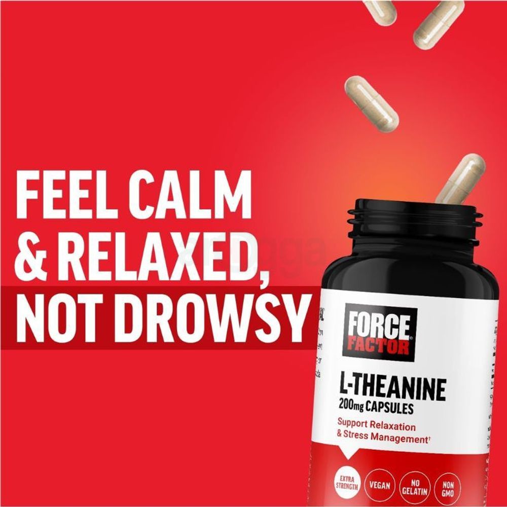 Force Factor L-Theanine - 200mg - 60 Vegetable Capsules  