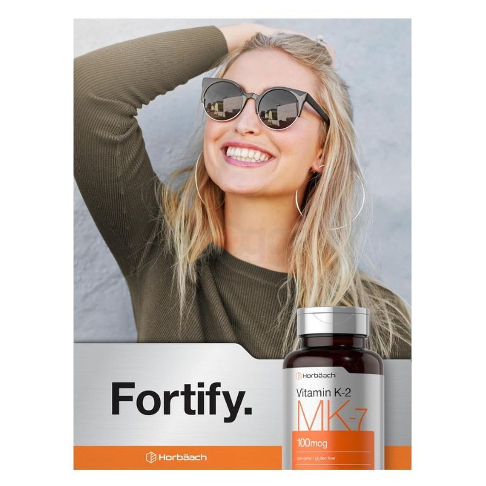 Horbaach Vitamin K-2 MK-7 - 100 mcg - 250 Soft gels  