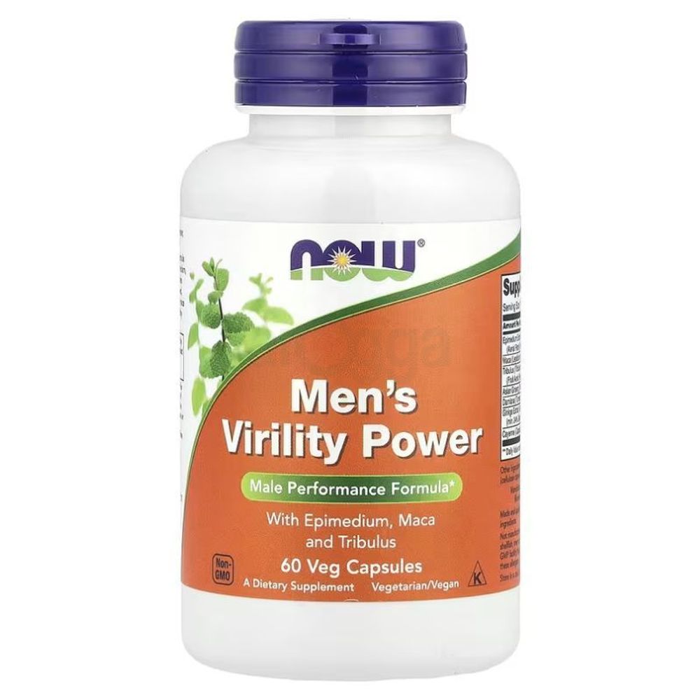 NOW Men's Virility Power Male Performance Formula - 60 Veg Capsules  