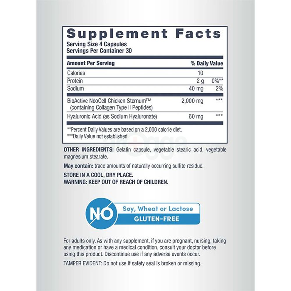 Neocell Advanced Joint Complex Collagen 2 + Hyaluronic Acid - 120 Capsules  