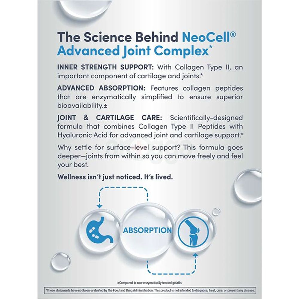 Neocell Advanced Joint Complex Collagen 2 + Hyaluronic Acid - 120 Capsules  