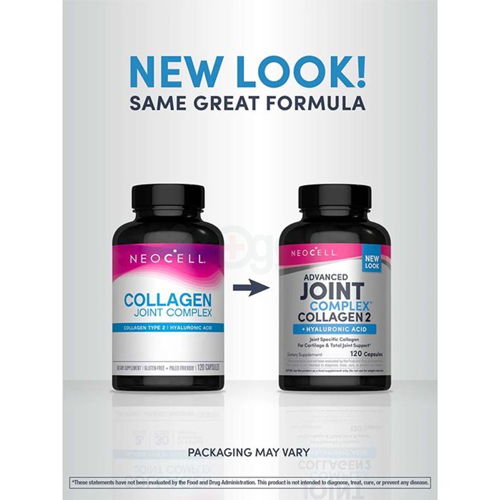 Neocell Advanced Joint Complex Collagen 2 + Hyaluronic Acid - 120 Capsules  