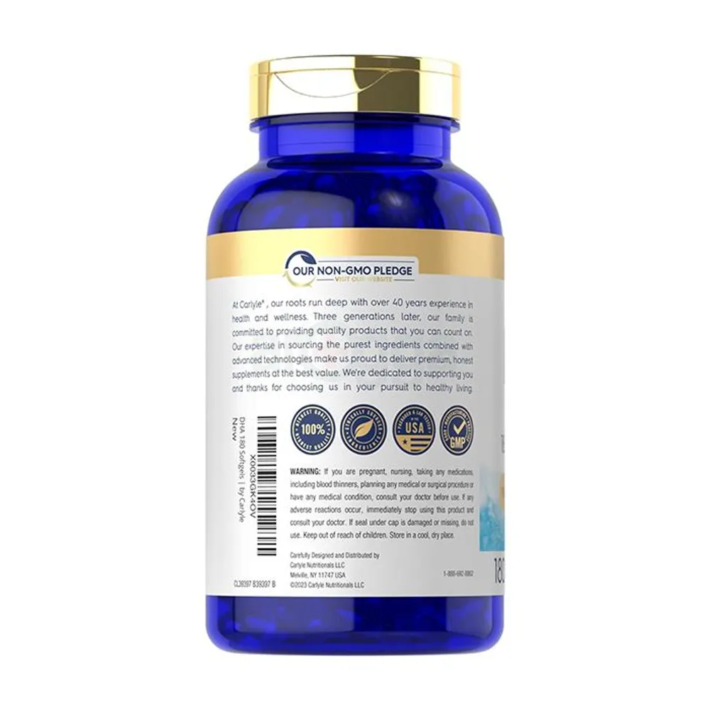 Carlyle DHA - 1500mg - 180 Enteric Coated Softgels  