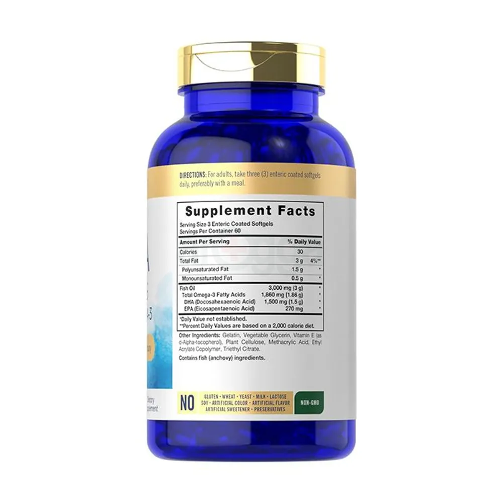 Carlyle DHA - 1500mg - 180 Enteric Coated Softgels  