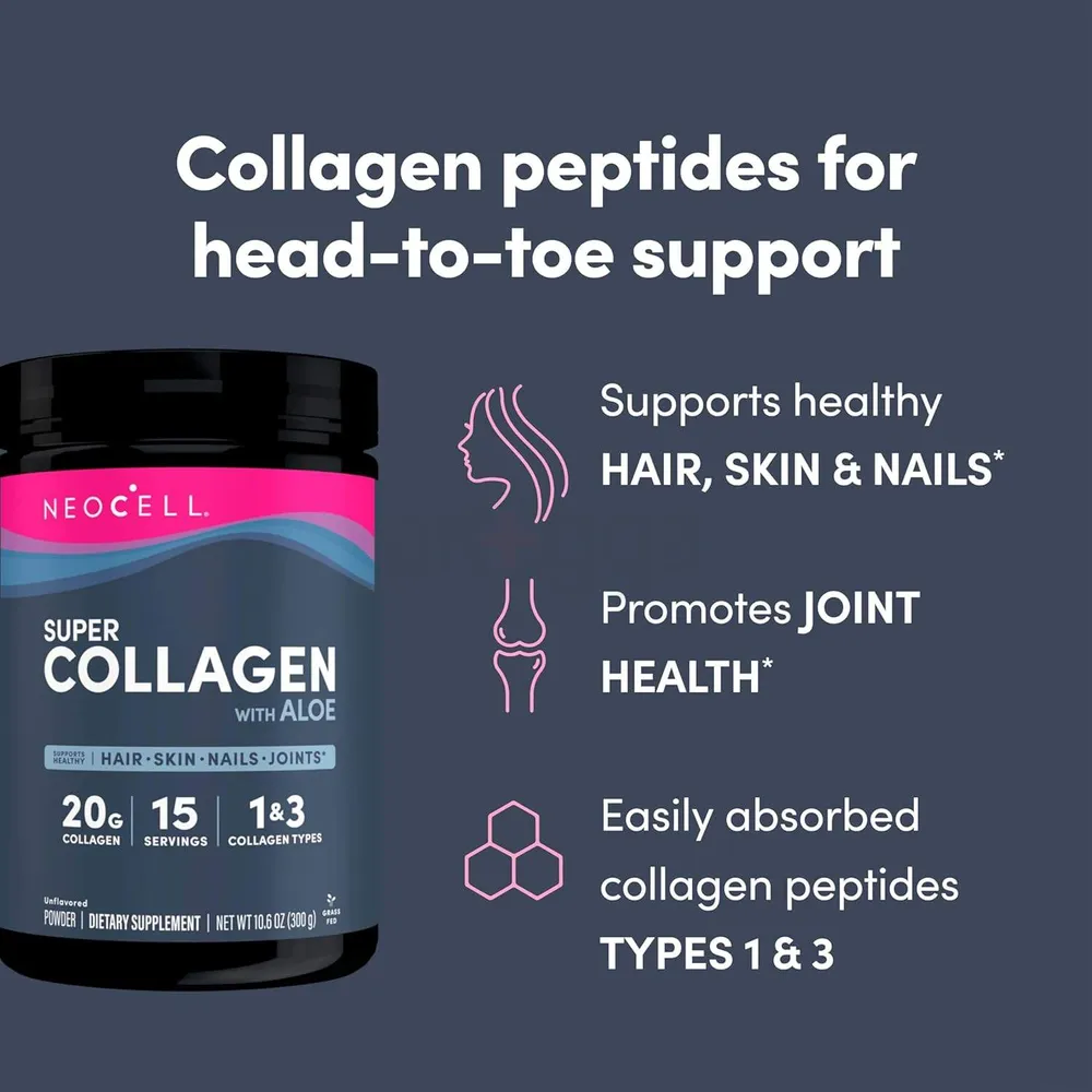 NeoCell Super Collagen with Aloe - 20g - 300g Powder  