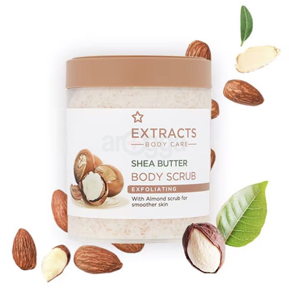 Superdrug Extracts Shea Butter Exfoliating Body Scrub with Almond Scrub  