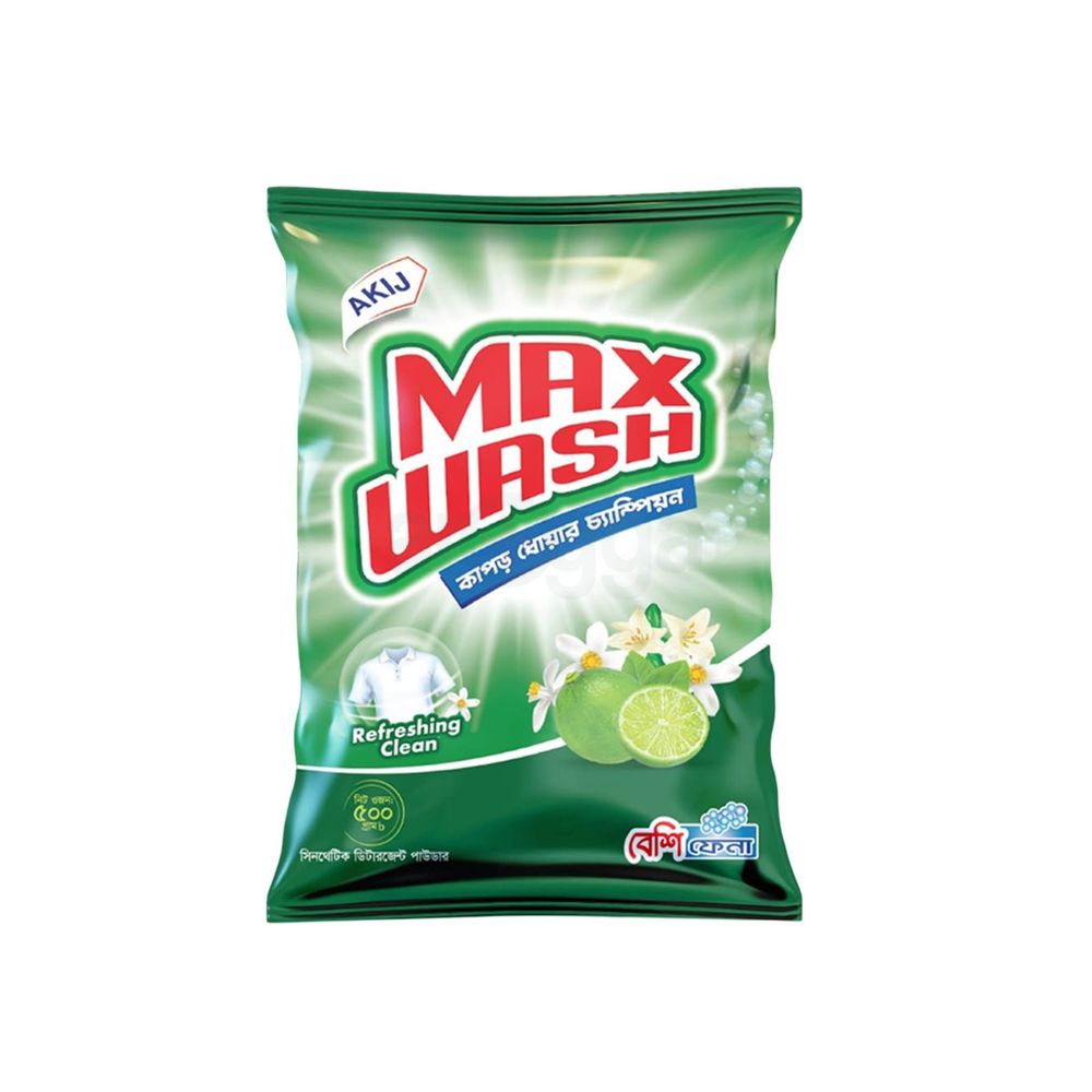 Akij Max Wash Detergent Powder 500g  