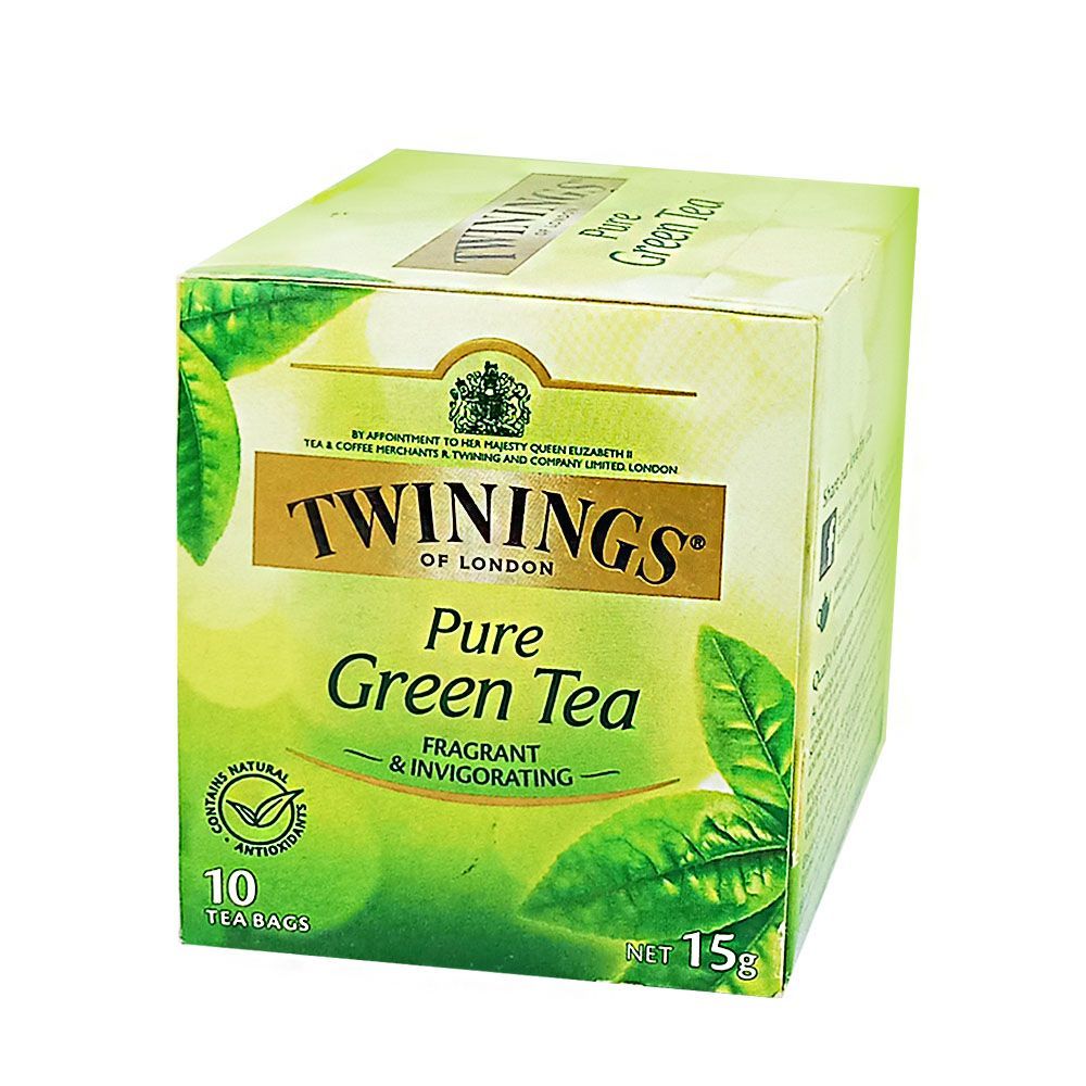 Twinings of London Fragrant & Invigorating Pure Green Tea 10's Bags Pack 15g  