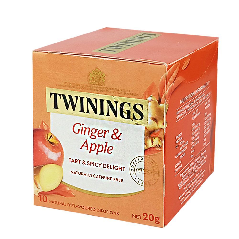 Twinings Of London Ginger & Apple Tart & Spicy Delight Tea 10's Bags Pack  