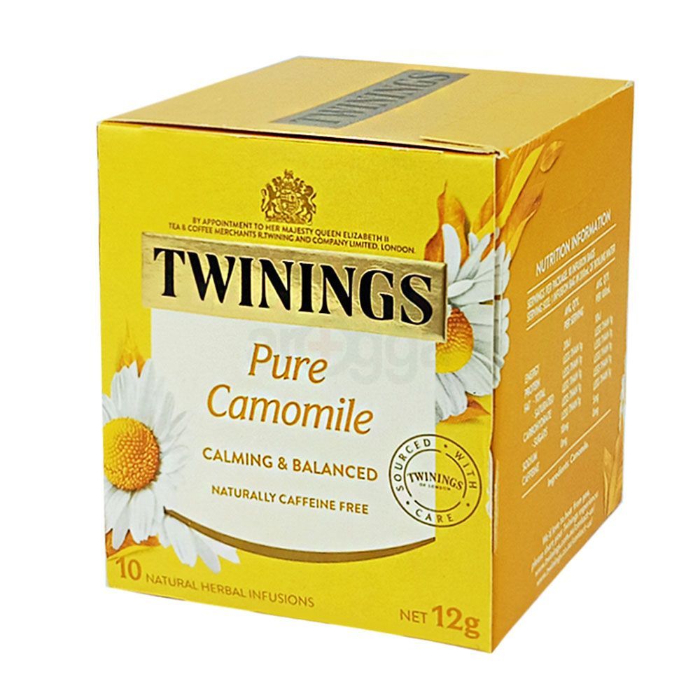 Twinings of London Pure Camomile Caffeine Free Calming & Balanced Tea 10's Bags Pack 12g  