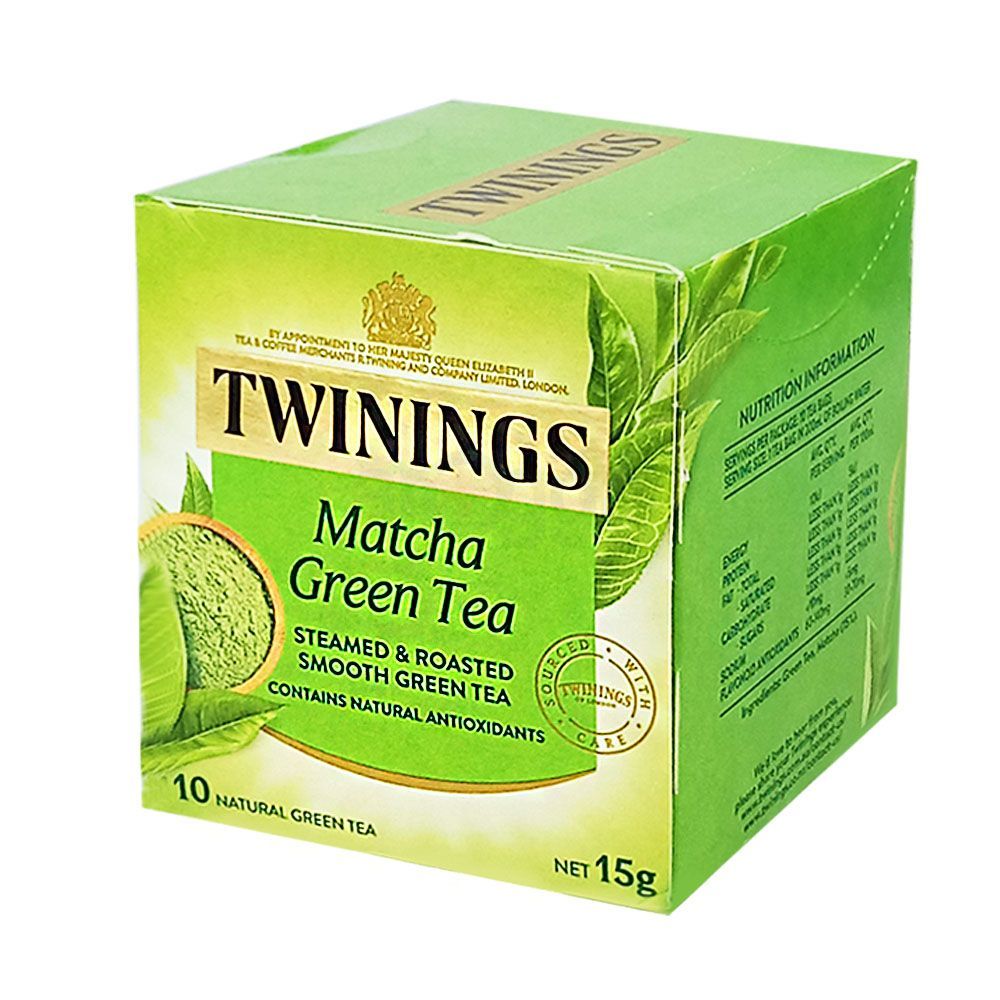 Twinings of London Matcha Green Tea Steamed & Roasted Smooth Green Tea 10's Bag Pack  