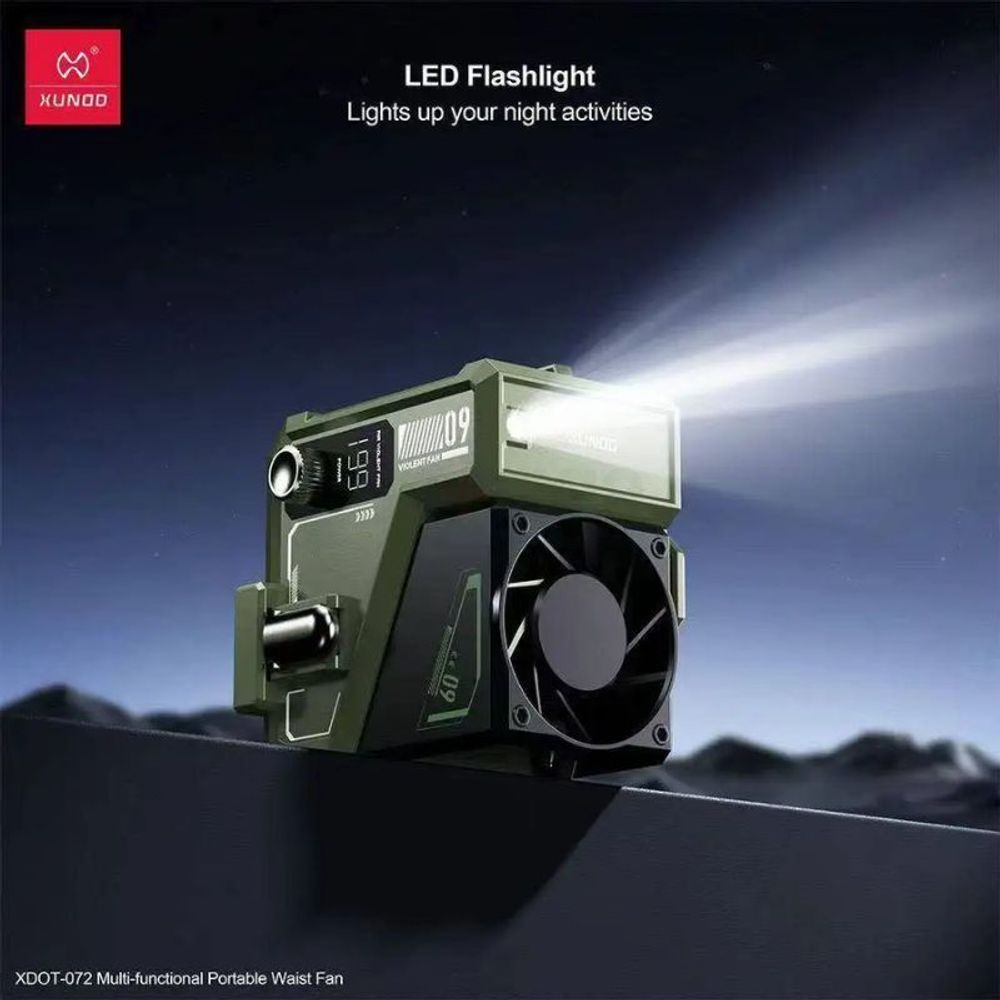 XUNDD XDOT-072 Multi-Function Portable Waist Fan 4000mAh  