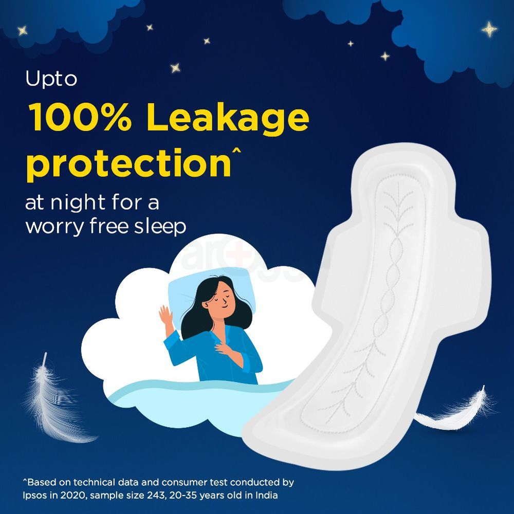 Stayfree Secure Nights Cottony Comfort XXL Sanitary Napkins with Wings - 6 Pads  