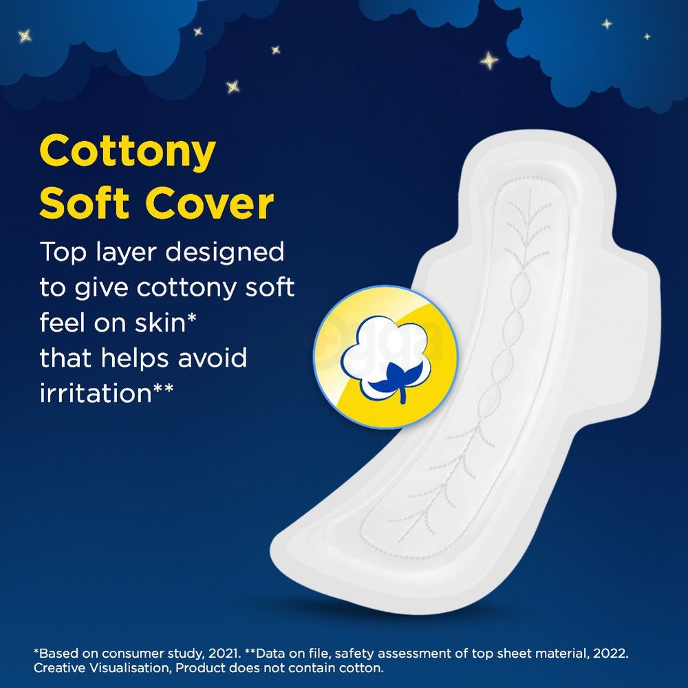 Stayfree Secure Nights Cottony Comfort XXL Sanitary Napkins with Wings - 6 Pads  